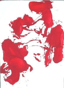 Ba Hai 2001, Red ink on paper 1, 117X79cm, Taipei